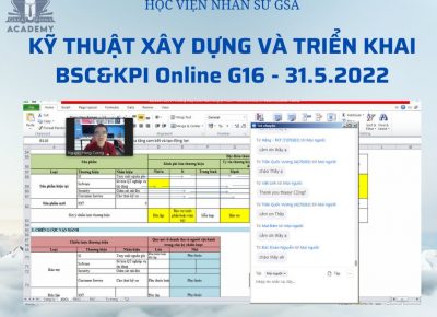 Mở lớp kỹ thuật xây dựng và triển khai Bsc&Kpi online G16 –31.05.2022